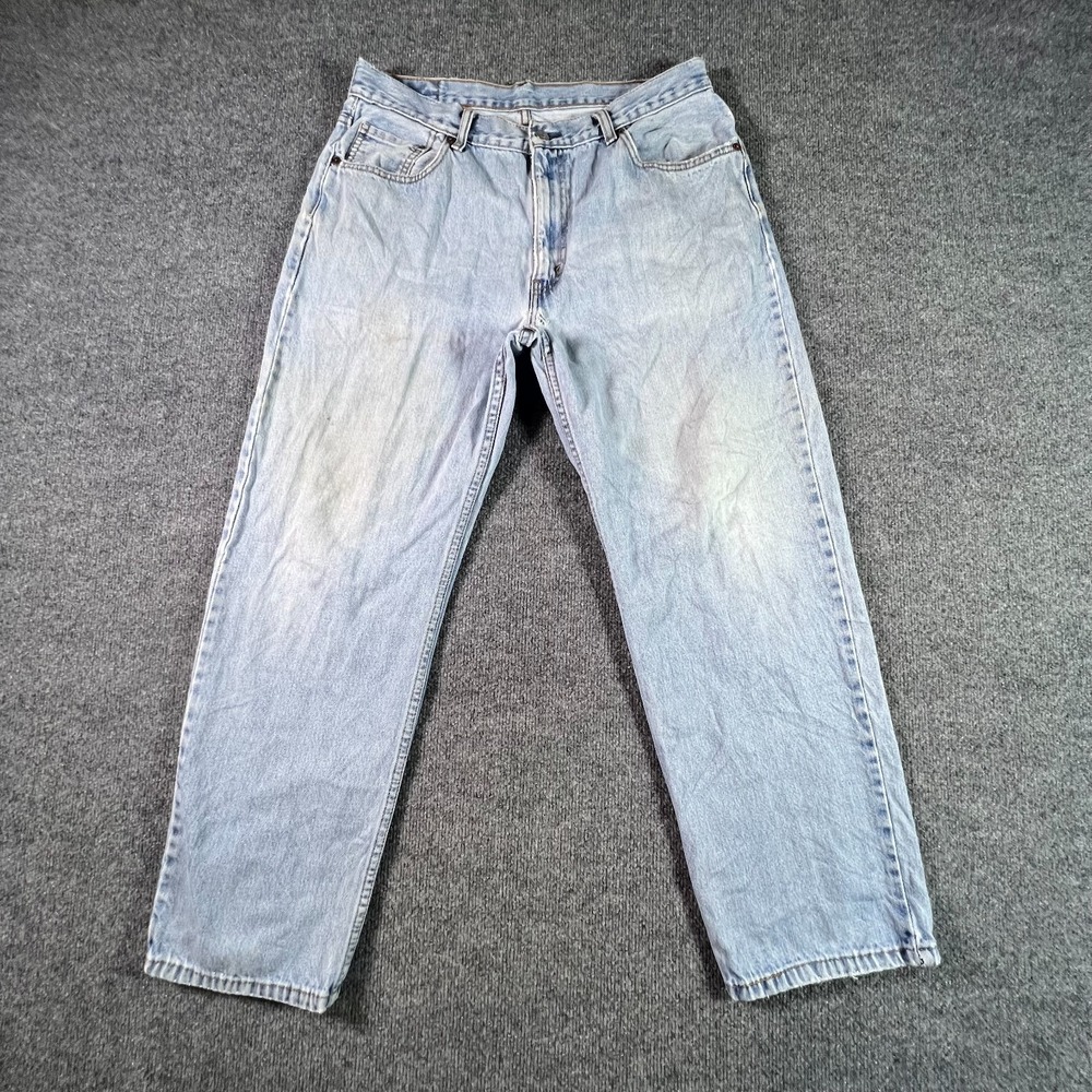 Levi's 550 Straight Jeans Men's 36x30 Blue Cotton Denim Relaxed Faded Workwear